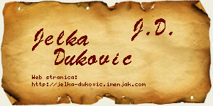 Jelka Duković vizit kartica
